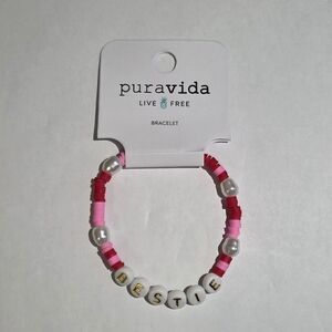 Pura Vida Pink & Hot Pink 'Bestie' Beaded Bracelet